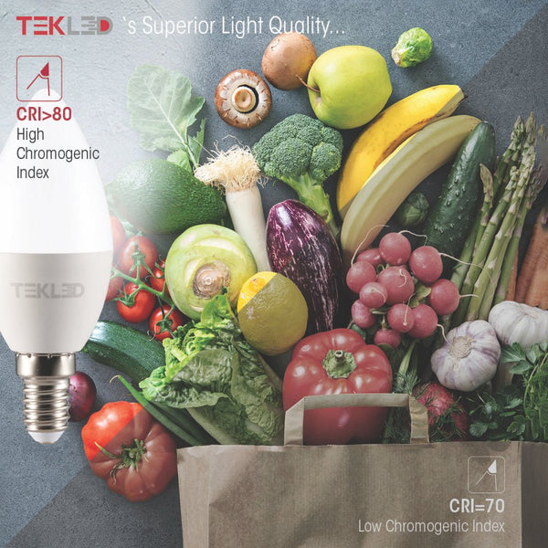 Vela LED Candle Bulb C37 Dimmable E14 Small Edison Screw 5W Pack of 6