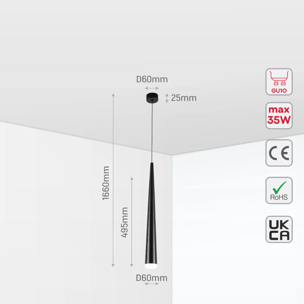 Cone Pendant Downlight GU10