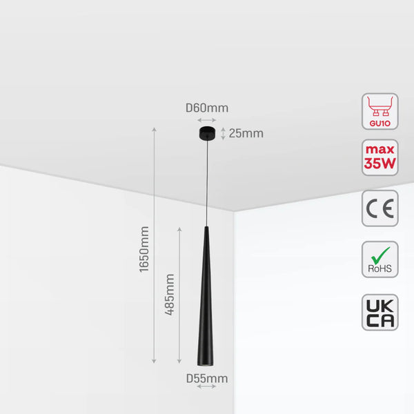 Cone Pendant Downlight GU10