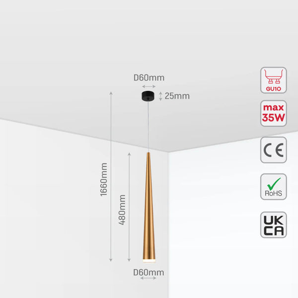 Cone Pendant Downlight GU10