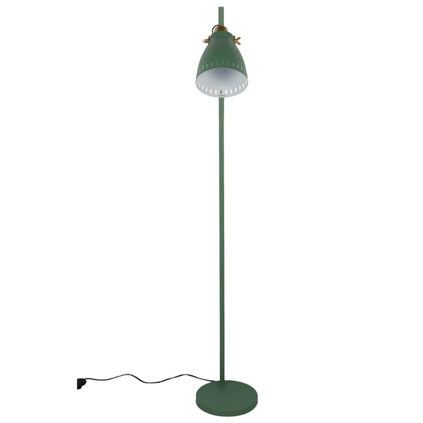 Cone-Shaded Floor Lamp with Gold Detailing & Decorative Shade - Versatile Colours
