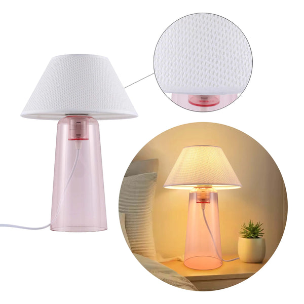 Conical Table Lamp with Fabric Shade - E27 Fitting, Dimmable, 245mm Diameter