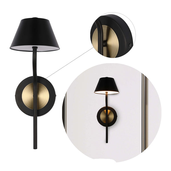 Curved Arm LED Wall Light - Single or Double, Integrated 3CCT LED, IP20
