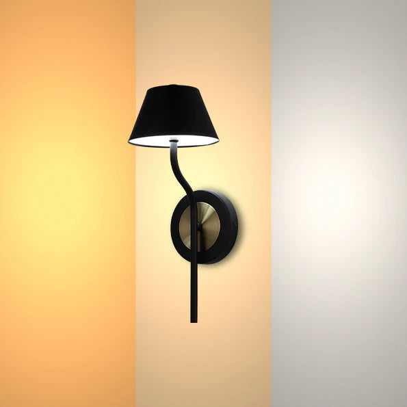 Curved Arm LED Wall Light - Single or Double, Integrated 3CCT LED, IP20