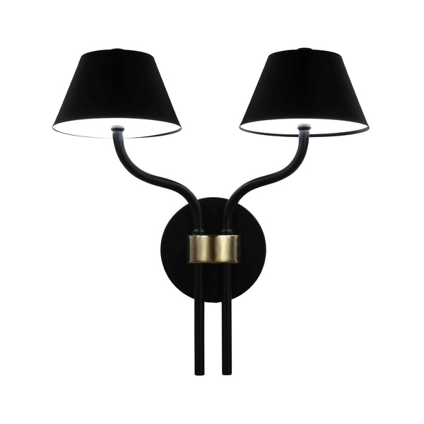 Curved Arm LED Wall Light - Single or Double, Integrated 3CCT LED, IP20