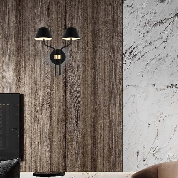 Curved Arm LED Wall Light - Single or Double, Integrated 3CCT LED, IP20