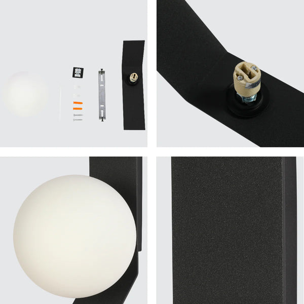 Contemporary Adjustable Globe Wall Sconce Light
