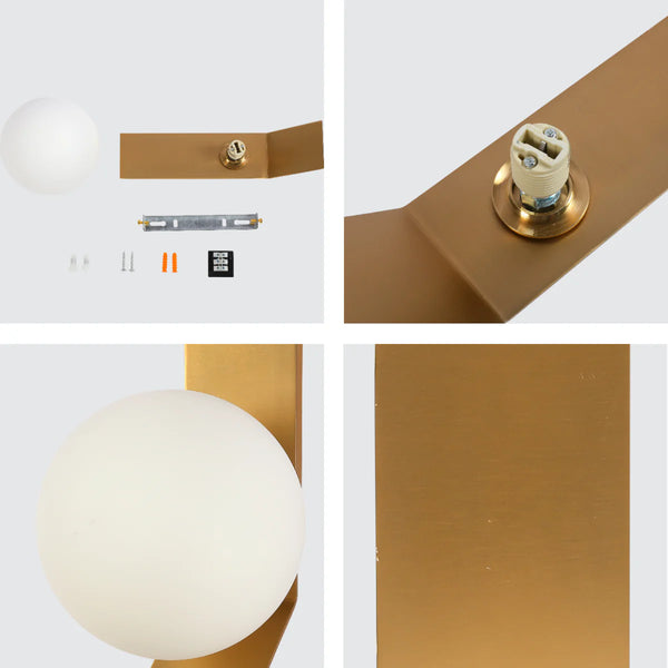 Contemporary Adjustable Globe Wall Sconce Light