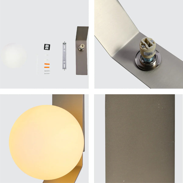 Contemporary Adjustable Globe Wall Sconce Light
