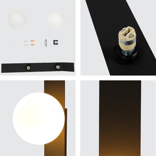 Contemporary Adjustable Globe Wall Sconce Light