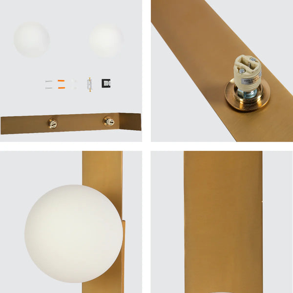 Contemporary Adjustable Globe Wall Sconce Light