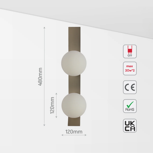 Contemporary Adjustable Globe Wall Sconce Light