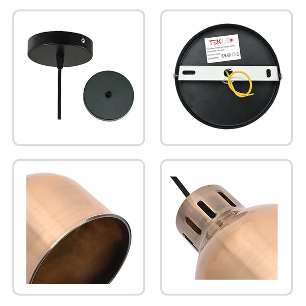 Contemporary Dome-Topped Cylinder Pendant Light