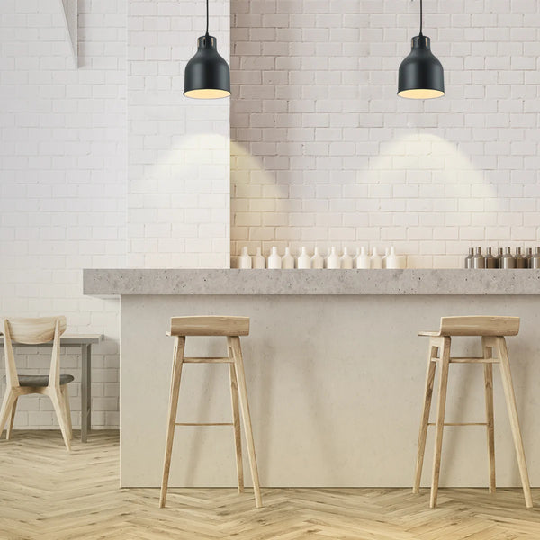 Contemporary Dome-Topped Cylinder Pendant Light