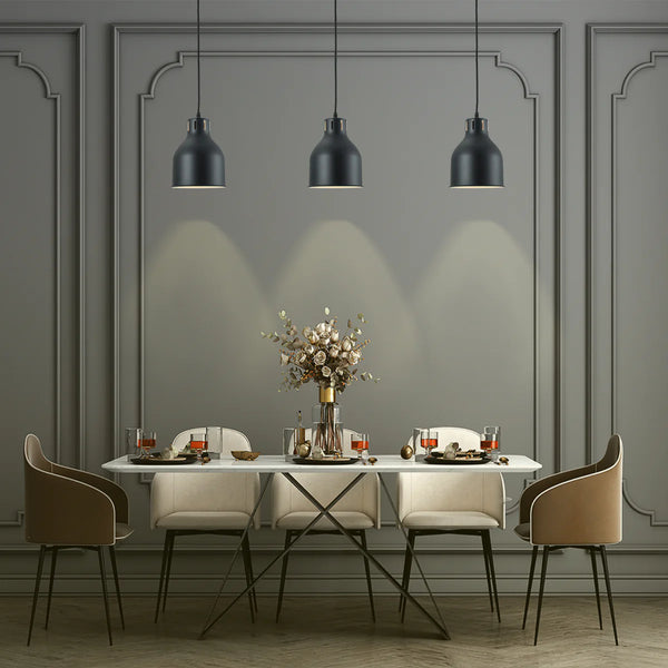Contemporary Dome-Topped Cylinder Pendant Light