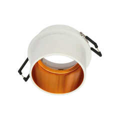 Copper-Accented Die-Cast Aluminium GU10 Fixed Downlight Fixture