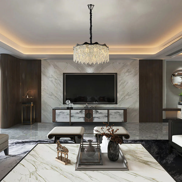 Crown Crystal Chandelier Ceiling Light
