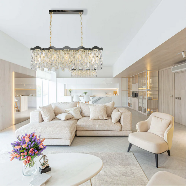 Crown Crystal Chandelier Ceiling Light