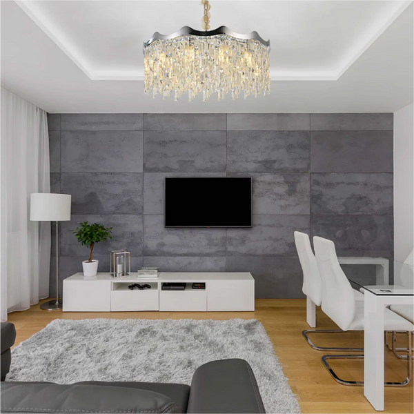 Crown Crystal Chandelier Ceiling Light