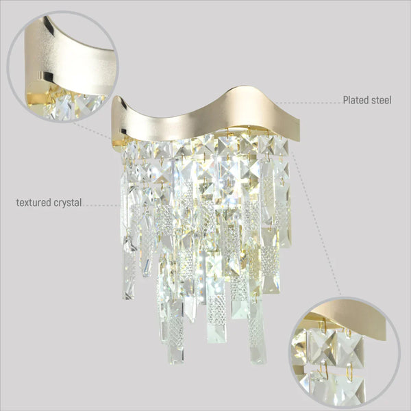 Crown Crystal Chandelier Wall Light