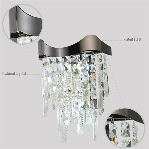 Crown Crystal Chandelier Wall Light