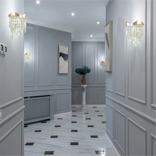 Crown Crystal Chandelier Wall Light