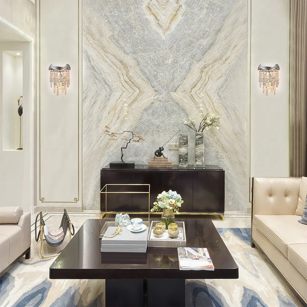 Crown Crystal Chandelier Wall Light