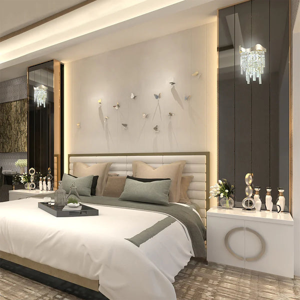 Crown Crystal Chandelier Wall Light