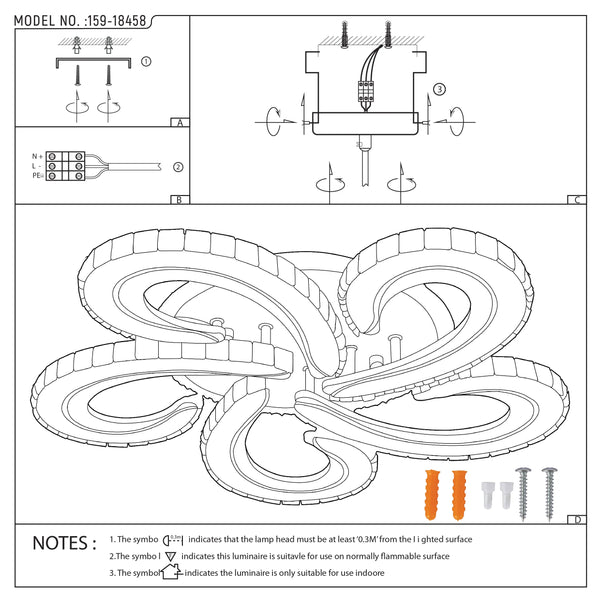 Crystal LED Ceiling Lights - Floral, Double Ring, Double Square, Quadruple Ring Designs