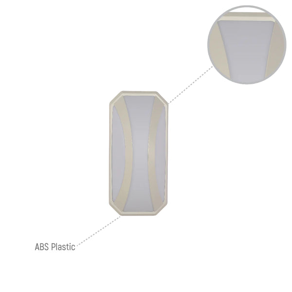 Curved Plastic Modern LED Outdoor Wall Light 15W
