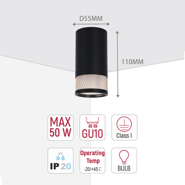 Cylindrical Mesh Design Light Collection