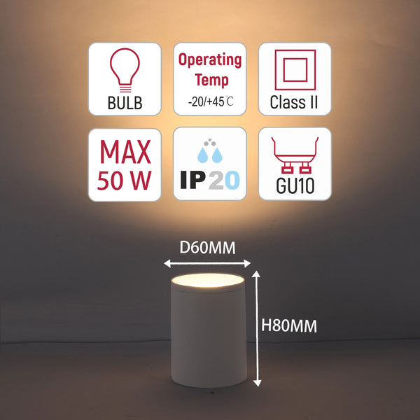 Cylindrical Recessed Downlight GU10