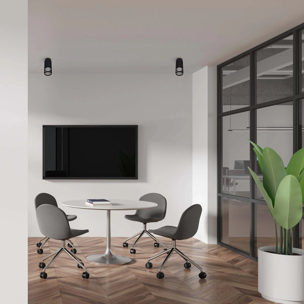 Cylindrical Slatted Pendant & Flush Mount Lights