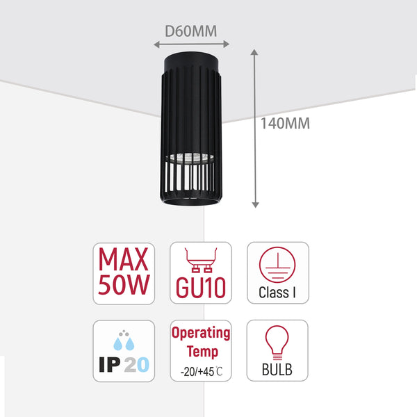 Cylindrical Slatted Pendant & Flush Mount Lights