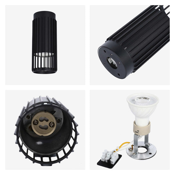 Cylindrical Slatted Pendant & Flush Mount Lights