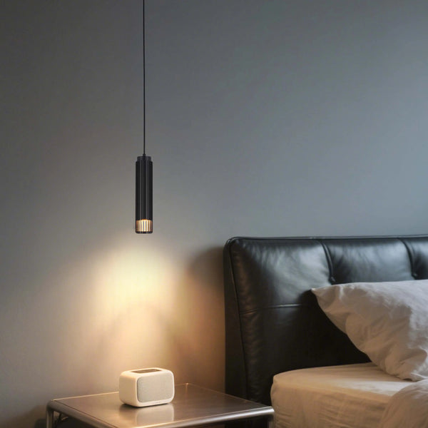 Cylindrical Slatted Pendant & Flush Mount Lights