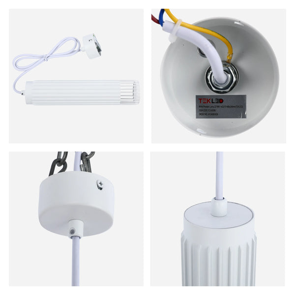 Cylindrical Slatted Pendant & Flush Mount Lights