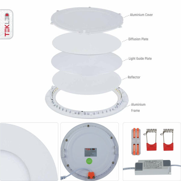 12W Downlight LED Round Slim Panel Light D170mm