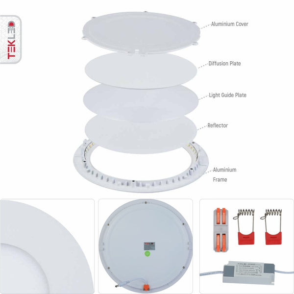 24W Downlight LED Round Slim Panel Light D300mm