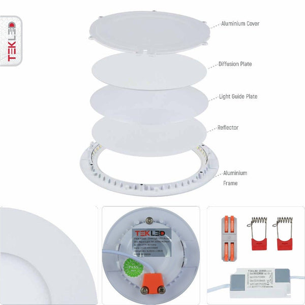 3W Downlight LED Round Slim Panel Light 3W D85mm