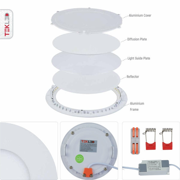 6W Downlight LED Round Slim Panel Light D120mm