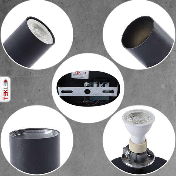 Rotatable Tilt GU10 Spotlight Round Square Linear Rose