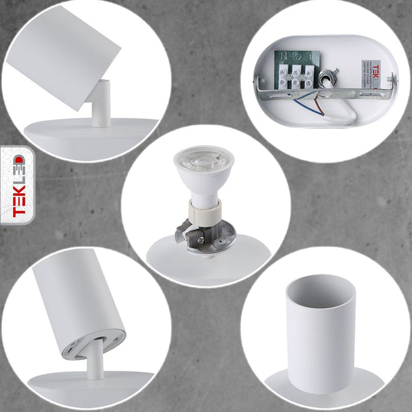 Rotatable Tilt GU10 Spotlight Round Square Linear Rose