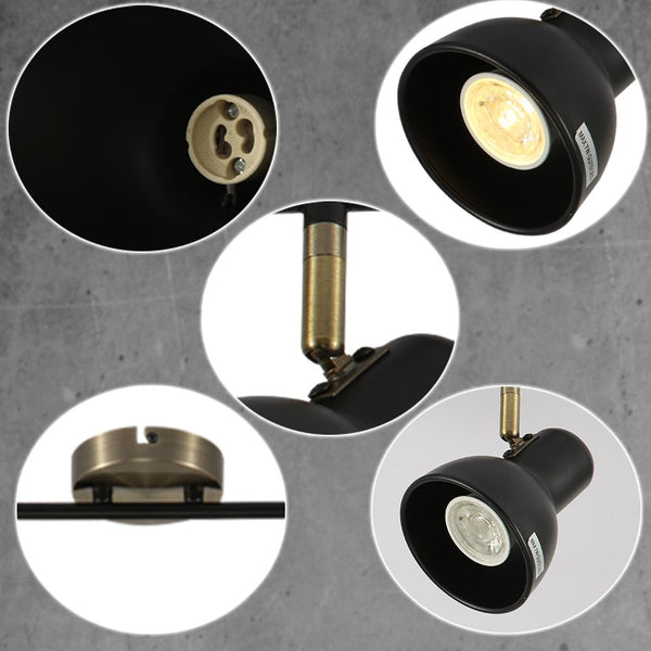 Hektor Rotatable GU10 Spotlight Antique Brass Black