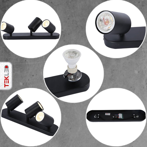 Rotatable Tilt GU10 Spotlight Round Square Linear Rose