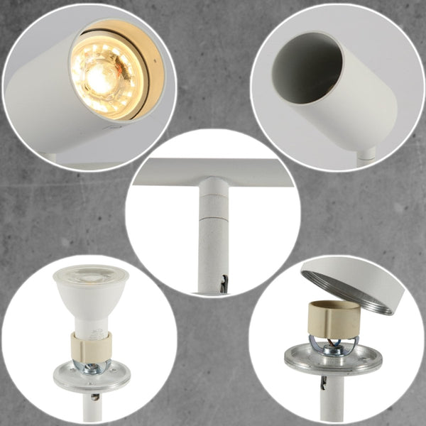 Rotatable Cylinder Rod GU10 Spotlight Back-Center Connected