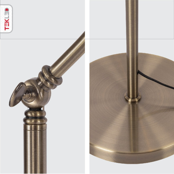 Antique Brass Metal Dome Shade Floor Lamp E27 Fitting