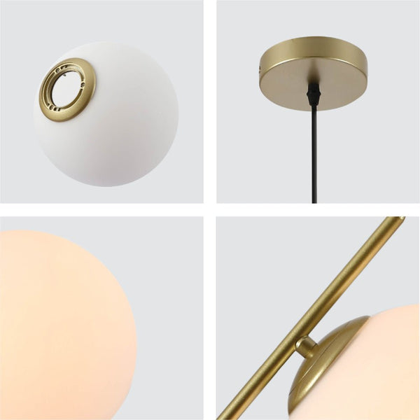 Opal White Glass Globe Pendant Ceiling Light