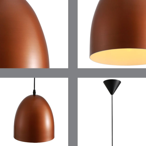 Antique Copper Dome Metal Pendant Ceiling Light E27 Fitting