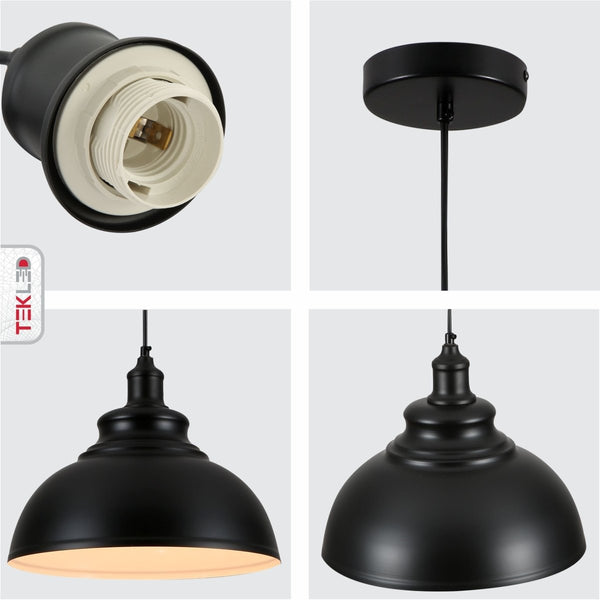 Dome Industrial Large Metal Ceiling Pendant Light E27